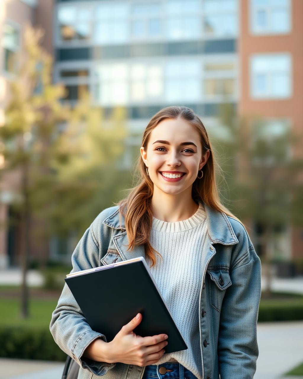 Modern college student leader on campus